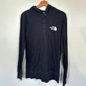 The North Face - sweatshirt Long-sleeve with hoodie - Small - Black, White